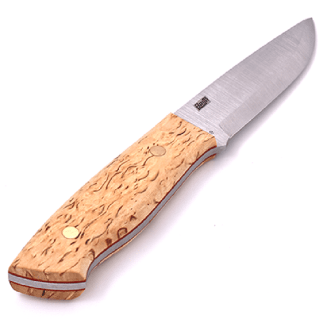 Brisa Trapper 95 Knife - Stabilised Curly Birch