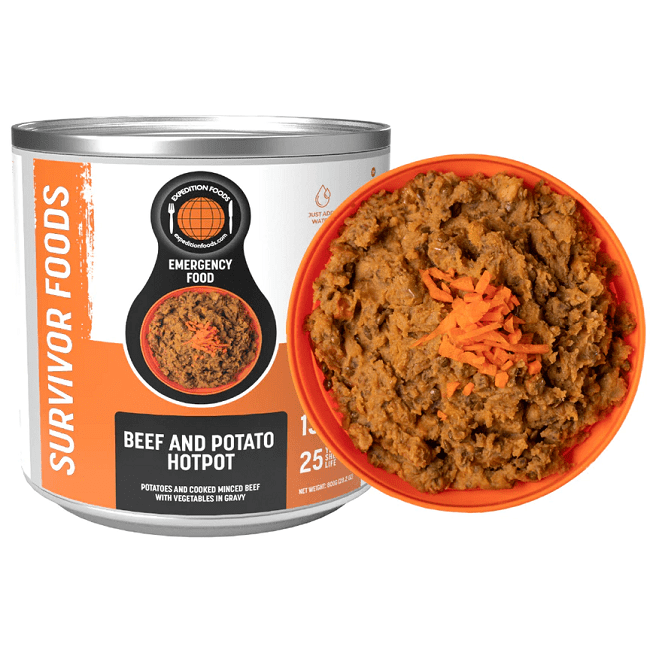 Expedition Foods Survivor Foods with a 25 Year Shelf Life! - Beef & Potato Hotpot