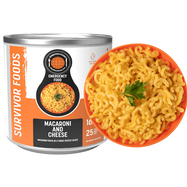 Expedition Foods Survivor Foods with a 25 Year Shelf Life! - Mac & Cheese