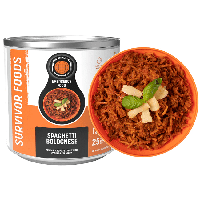 Expedition Foods Survivor Foods with a 25 Year Shelf Life! - Spaghetti Bolognese