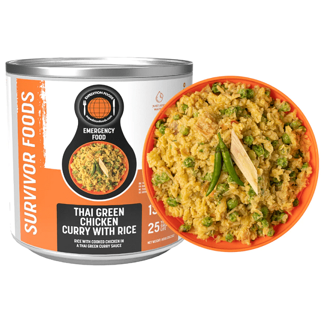 Expedition Foods Survivor Foods with a 25 Year Shelf Life! - Thai Green Curry