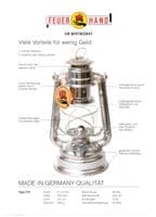Feuerhand Storm Lantern - Sparkling Iron - The original German Lantern and the best.