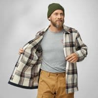 Fjallraven Singi Flannel Overshirt - Dark Navy/Wood Brown