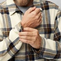 Fjallraven Singi Flannel Overshirt - Dark Navy/Wood Brown