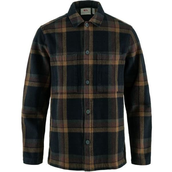 Fjallraven Singi Flannel Overshirt - Dark Navy/Wood Brown