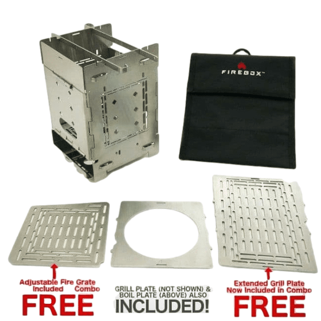 Folding Firebox Campfire Stove (Gen 2) - Deluxe Kit