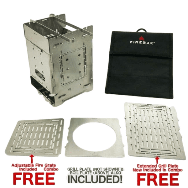 Folding Firebox Campfire Stove (Gen 2) - Deluxe Kit