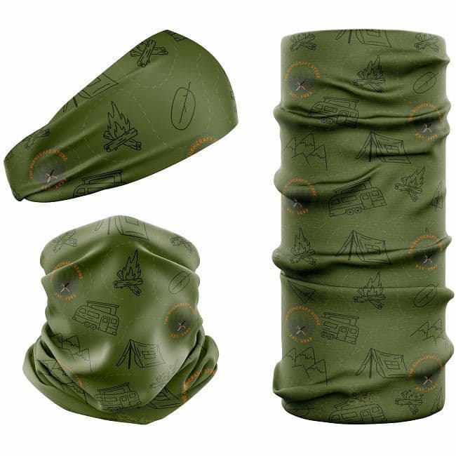 Giraffe Multifunctional Snood - Camo Green Tents