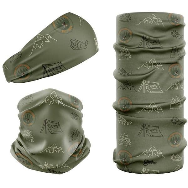 Giraffe Multifunctional Snood - Sage Green Tents
