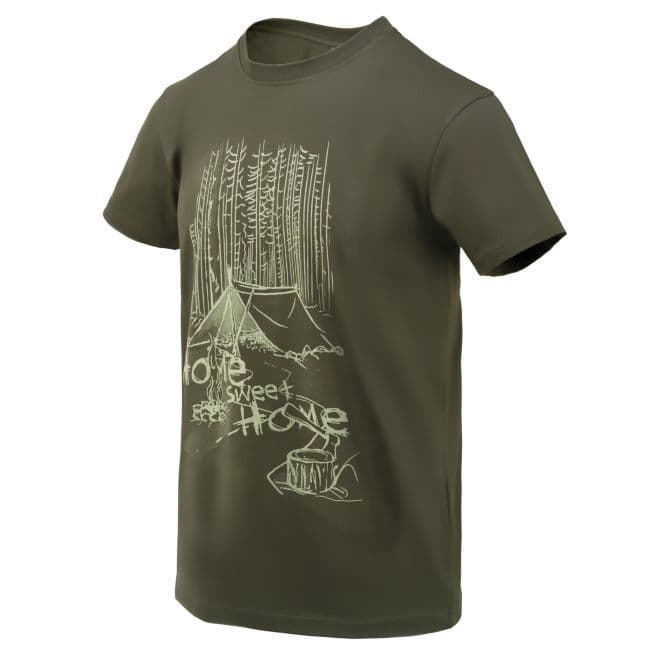 Helikon Cotton T-Shirt - Home Sweet Home - Taiga Green