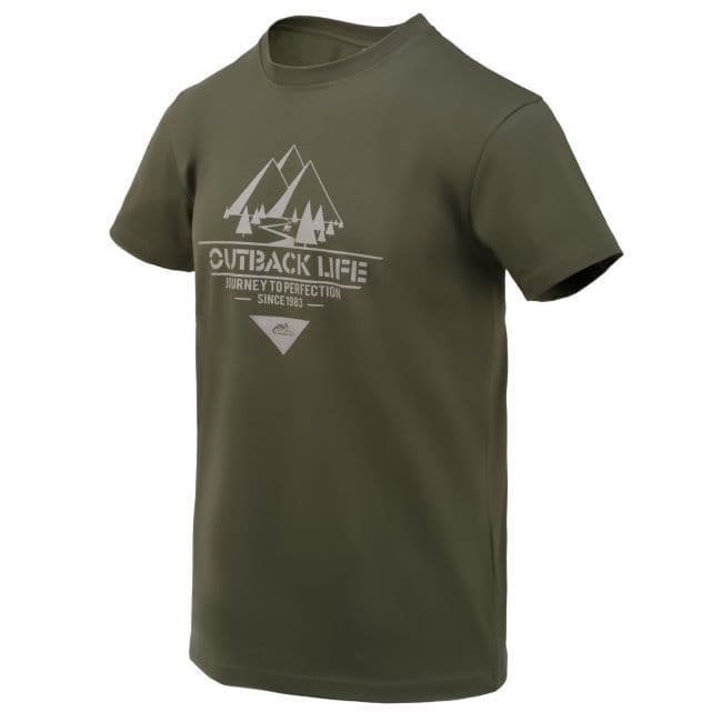 Helikon Cotton T-Shirt - Outback Life - Taiga Green