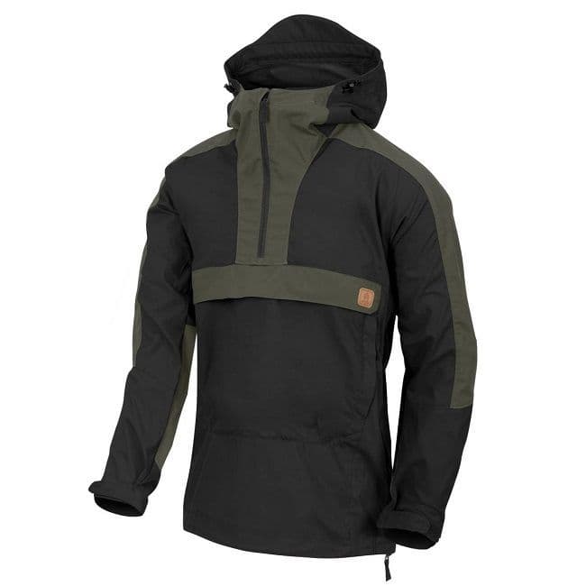 Helikon Woodsman Anorak Jacket - Black & Taiga Green