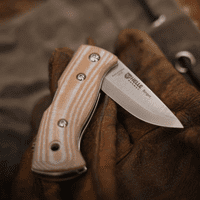 Helle Berget Folding Knife - Full Scandi Ground Lock Knife