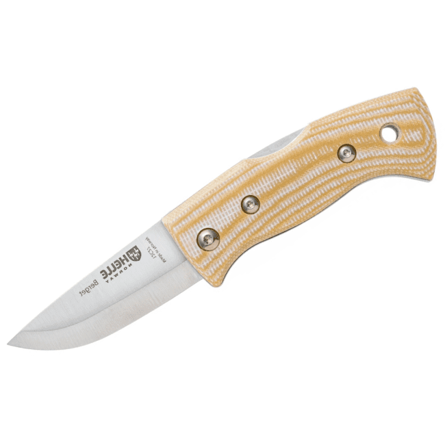Helle Berget Folding Knife - Full Scandi Ground Lock Knife