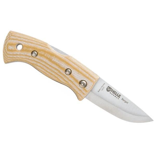 Helle Berget Folding Knife - Full Scandi Ground Lock Knife