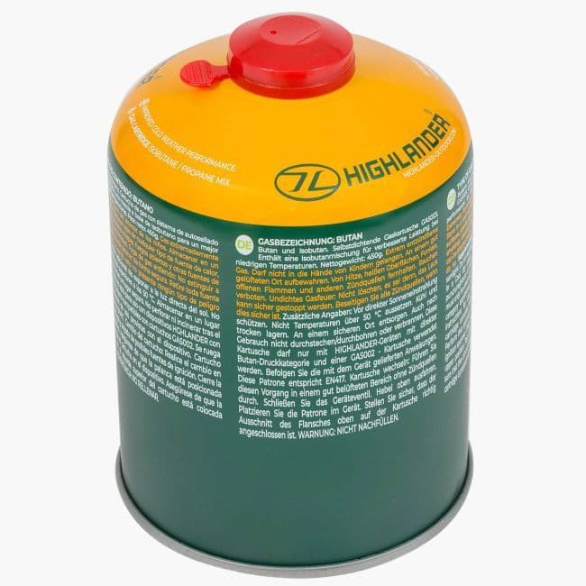 Highlander 450g Valved Gas Cartridge (Large)