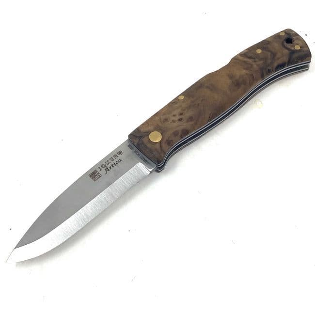 Joker Artica Folding Knife - Curly Walnut