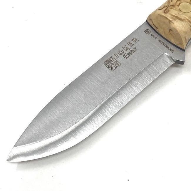 Joker Ember Bushcraft Knife Curly Birch Firesteel Edition