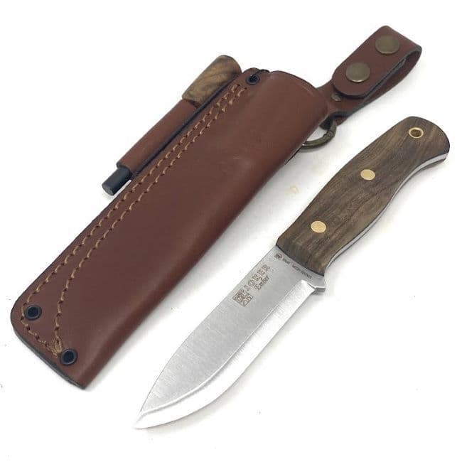 Joker Ember Bushcraft Knife - Curly Walnut - Firesteel Edition