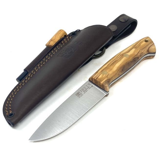 Joker Ranger Bushcraft Knife - Olive Wood - Firesteel Edition