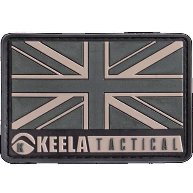 Keela Tactical Union Jack PVC Velcro Patch - Black/Tan
