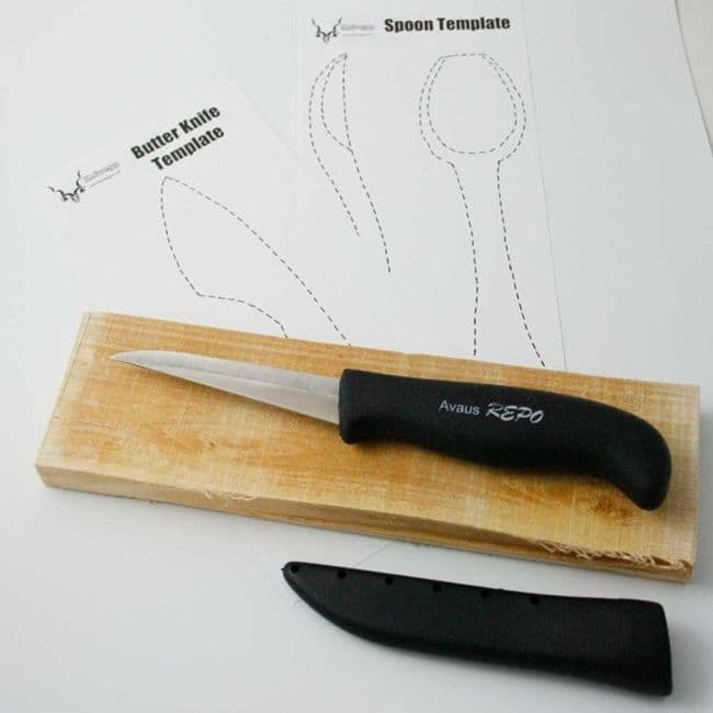 Knivegg Butter Knife/Spoon Template Carving Kit - Kit 2