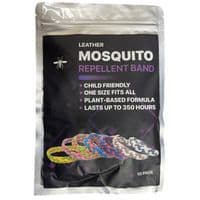 Leather Mosquito Repellent Wrist Bands - 10 pack