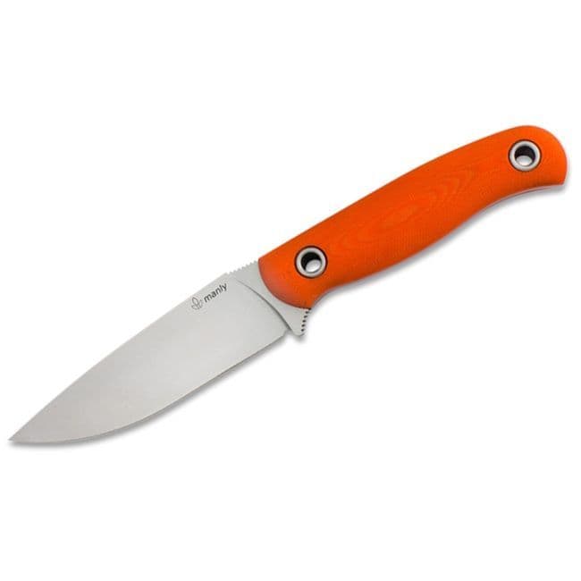 Manly Crafter Fixed Blade Knife - D2 - Orange G10