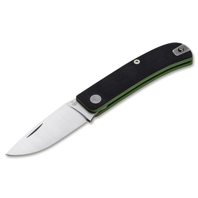 Manly Wasp EDC Pocket Knife - 14C28N - Black/Toxic G10