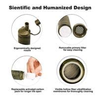 Membrane Solutions Water Filter Straw - Orange