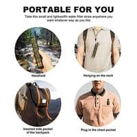 Membrane Solutions Water Filter Straw - Orange