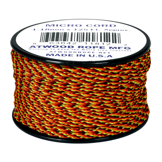 Micro Cord - 1.18mm Micro Paracord - 125ft - Fireball