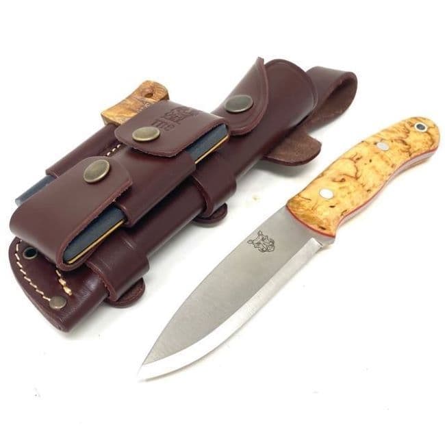 Mk II TBS Boar Bushcraft Knife - DC4 & Firesteel Edition - Curly Birch