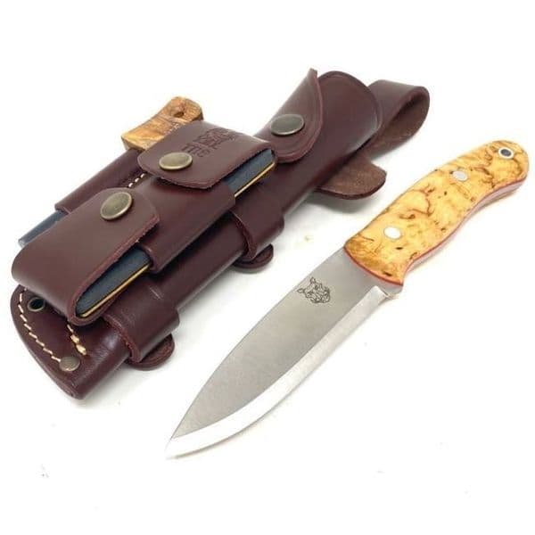 Mk II TBS Boar Bushcraft Knife - DC4 & Firesteel Edition - Curly Birch