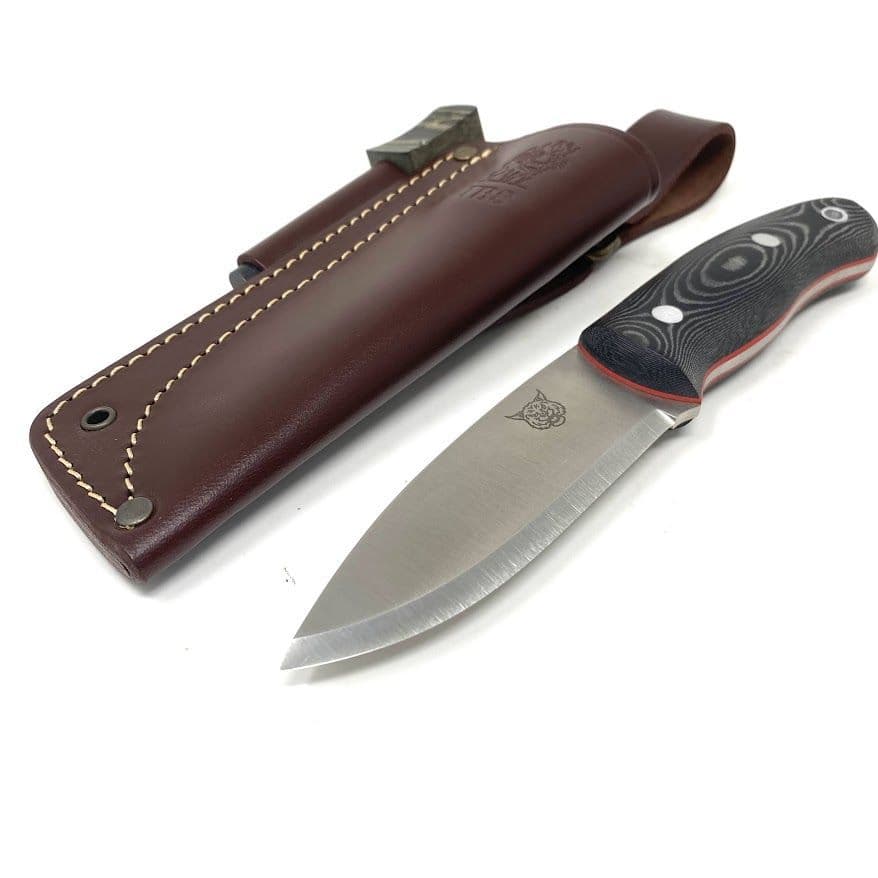 Mk II TBS Lynx Bushcraft Knife - Black Micarta - Firesteel Edition