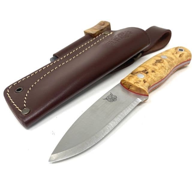 Mk II TBS Lynx Bushcraft Knife - Curly Birch - Firesteel Edition