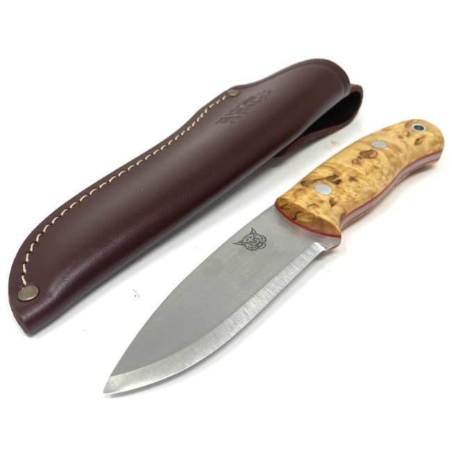 Mk II TBS Lynx Bushcraft Knife - Curly Birch - Standard Sheath
