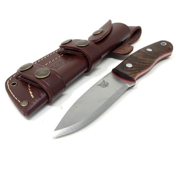 Mk II TBS Lynx Bushcraft Knife - Turkish Walnut - Multi Carry Sheath