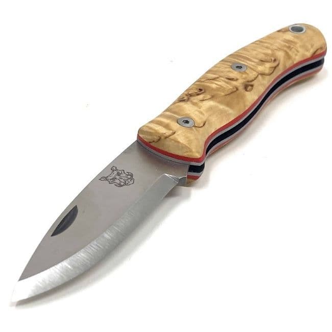 Mk III TBS Boar EDC Folding Pocket Knife - Curly Birch