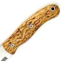 Mk III TBS Boar EDC Folding Pocket Knife - Curly Birch - Scandi - Thornmount Pouch