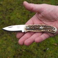 Mk III TBS Boar EDC Folding Pocket Knife - Stag Antler
