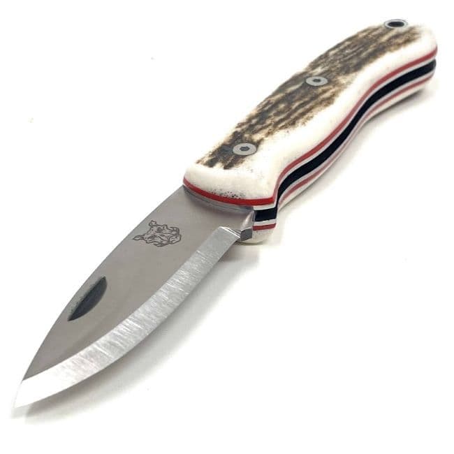 Mk III TBS Boar EDC Folding Pocket Knife - Stag Antler - Scandi