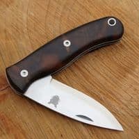 Mk III TBS Boar EDC Folding Pocket Knife - Turkish Walnut - Thornmount Pouch