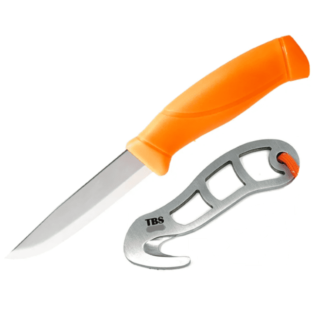 Mora 860 (Stainless) Knife - Hi Viz FF Model with Raptor Guthook