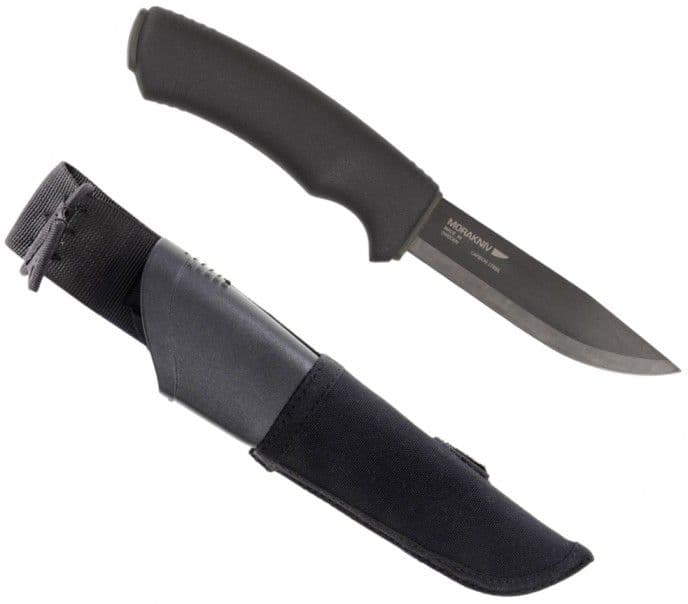 Mora Bushcraft Black Tactical Knife - Heavy Duty Carbon Steel