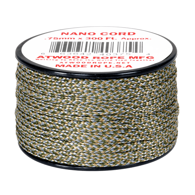 Nano Cord - 0.75mm x 300 Feet (100m) of Nano Paracord - ACU