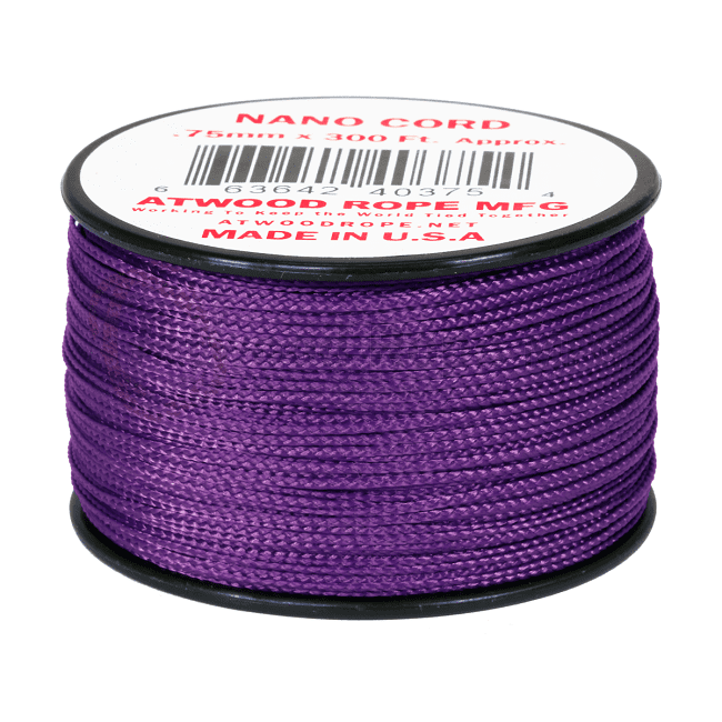 Nano Cord - 0.75mm x 300 Feet (100m) of Nano Paracord - Purple