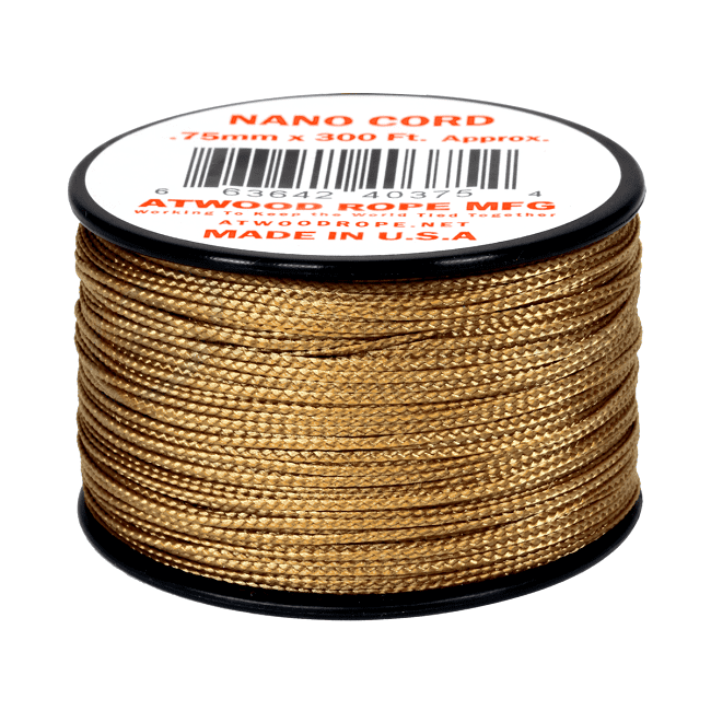 Nano Cord - 0.75mm x 300 Feet (100m) of Nano Paracord - Tan
