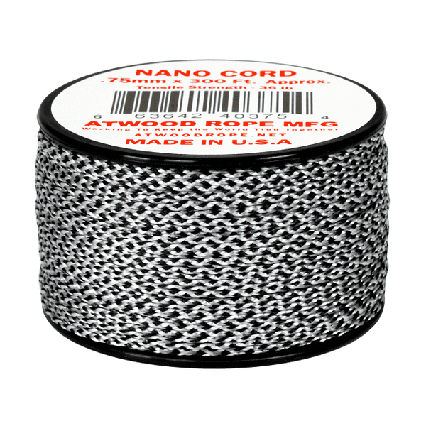 Nano Cord - 0.75mm x 300 Feet (100m) of Nano Paracord - Urban Camo