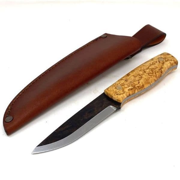 NKD Forrester Bushcraft Knife - Curly Birch Carbon